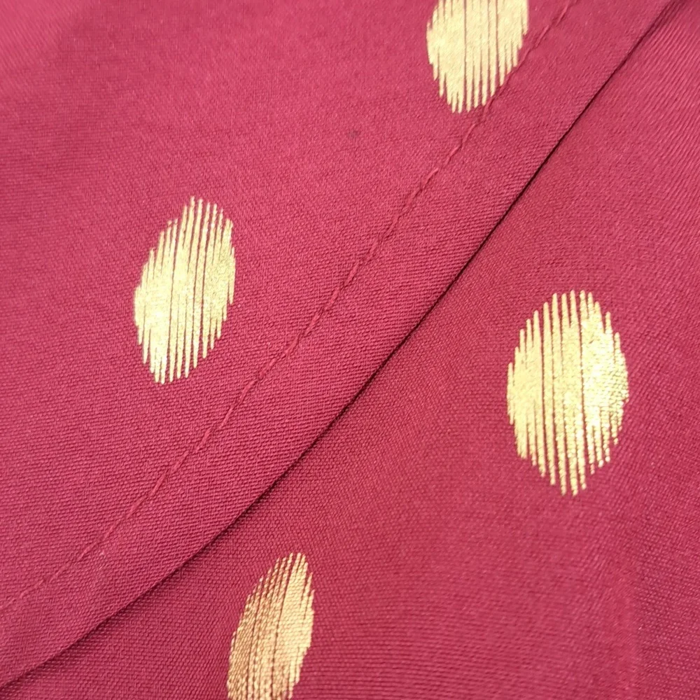 SHEIN Gold Dots Burgundy Red Tunic Size XL US 12 - Picture 7 of 15